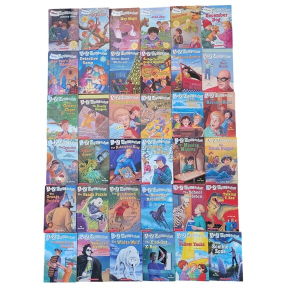 A to Z Calendar Mysteries Ron Roy 36 Book Set Lot Softcover Kids Summer Reading - Picture 1 of 9